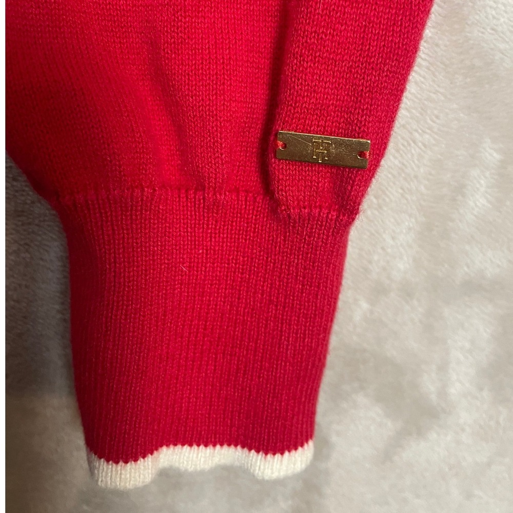 Tommy Hilfiger Womens Americana Star‎ Cardigan L Red Preppy Nautical Patriotic - Picture 5 of 8